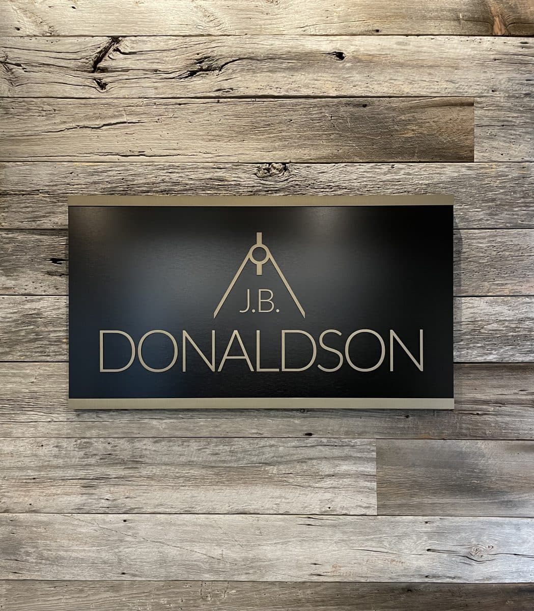 The J.B. Donaldson office sign